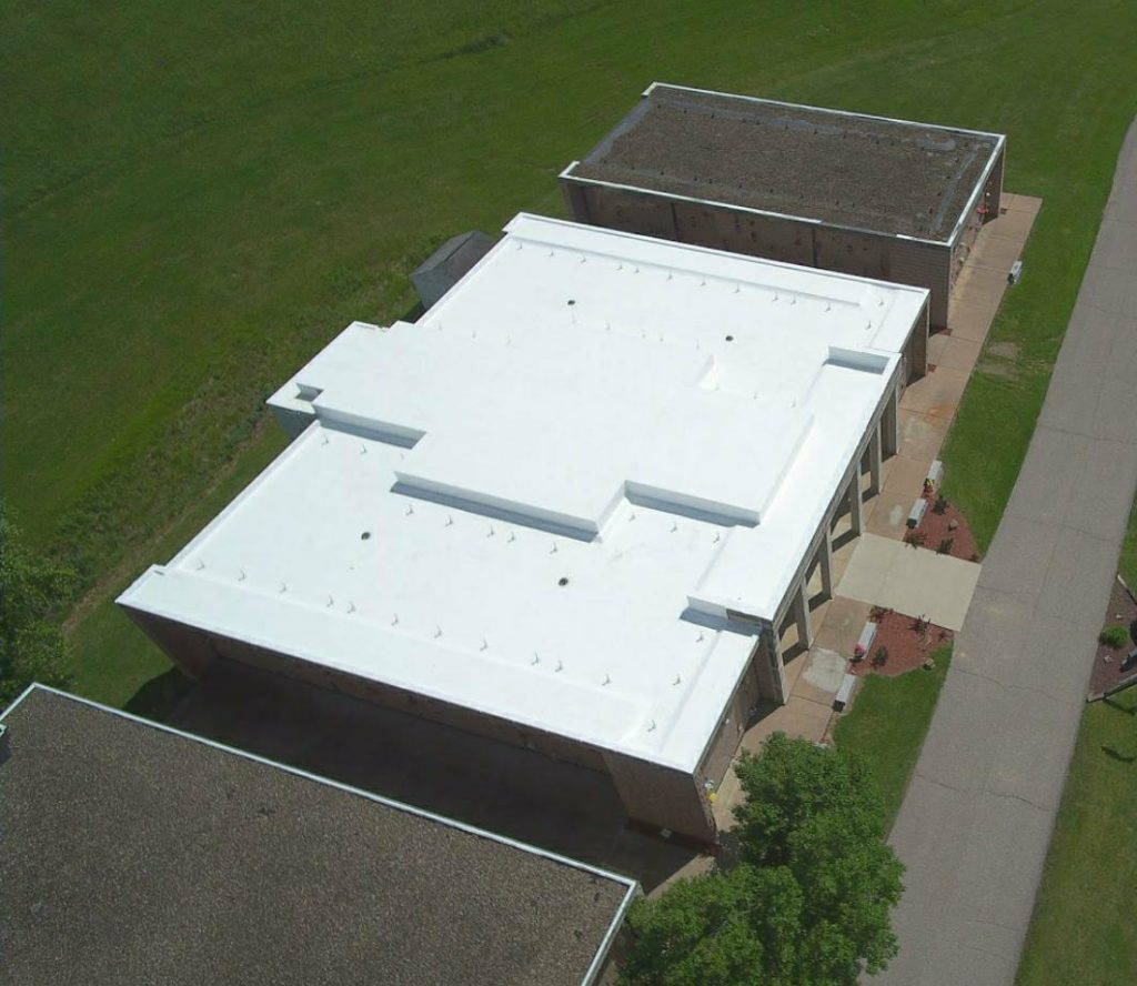 photo of roof of business from above